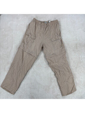 Columbia Omni-Shade Pants Mens Medium Beige Nylon Mesh Lined UPF 40 Outdoor